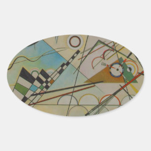 Kandinsky Composition VIII Ovalt Klistermärke