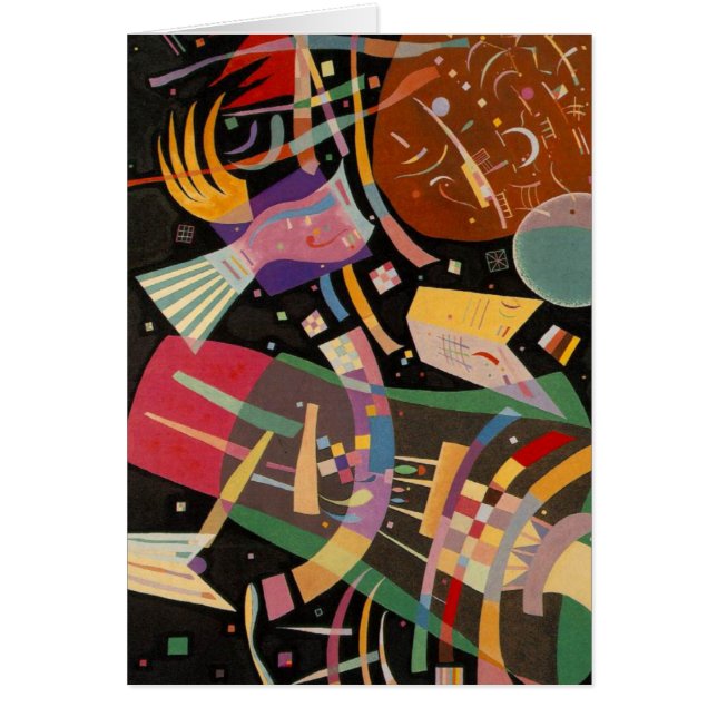 Kandinsky Composition X Abstrakt Artwork Hälsningskort (Framsidan)