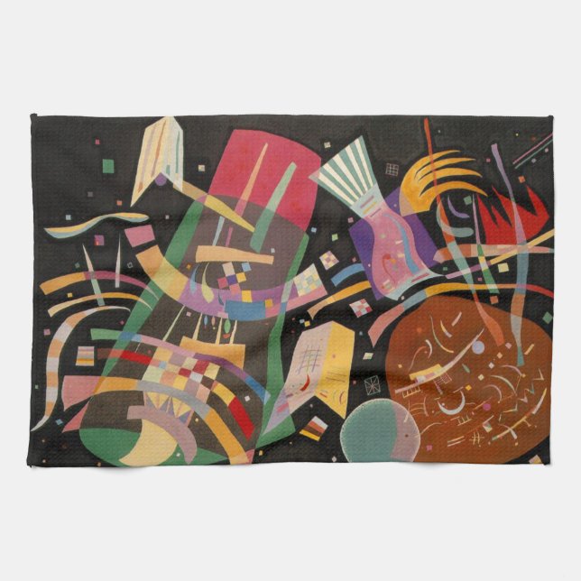Kandinsky Composition X Abstrakt Artwork Kökshandduk (Horisontell)