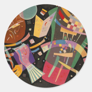 Kandinsky Composition X Abstrakt Artwork Runt Klistermärke