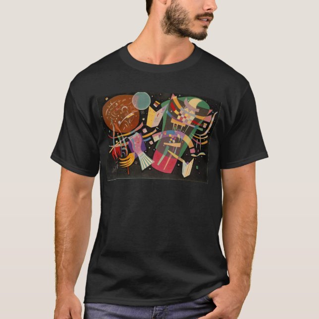 Kandinsky Composition X Abstrakt Artwork T-shirt (Framsida)