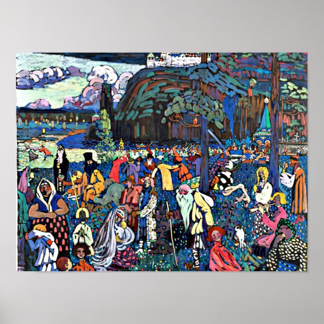 Kandinsky - Das Bunte Leben (färgämnet liv) Poster (Framsidan)