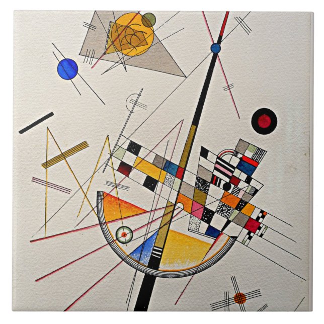 Kandinsky - delikat spänning, kakelplatta (Framsidan)