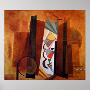 Kandinsky Development in Brown Abstrakt Artwork Poster