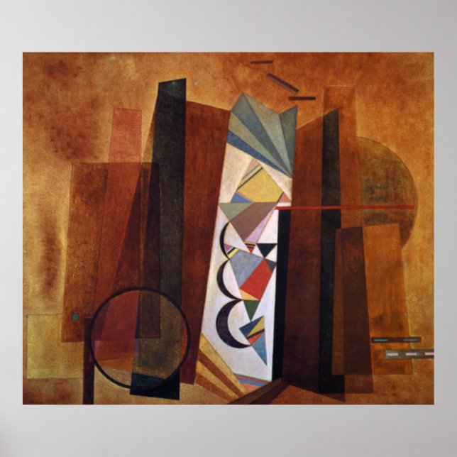 Kandinsky Development in Brown Abstrakt Artwork Poster (Framsidan)