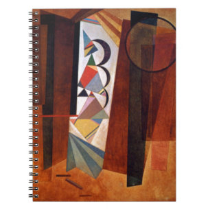 Kandinsky Development in Brown Abstrakt Painting Anteckningsbok