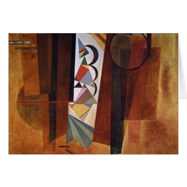 Kandinsky Development in Brown Abstrakt Painting Hälsningskort (Framsidan Horizontal)