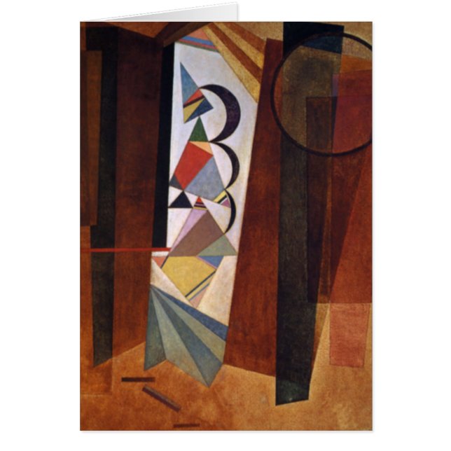 Kandinsky Development in Brown Abstrakt Painting Hälsningskort (Framsidan)
