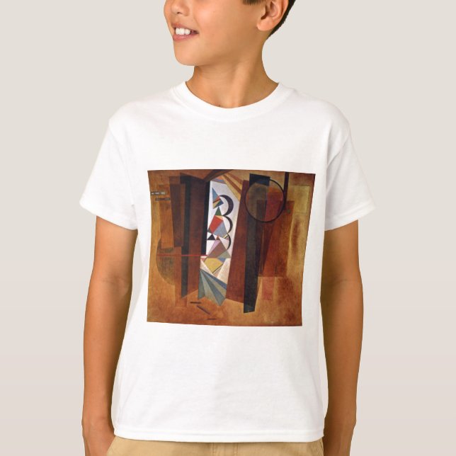 Kandinsky Development in Brown Abstrakt Painting T Shirt (Framsida)