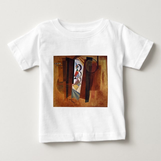 Kandinsky Development in Brown Abstrakt Painting T Shirt (Framsida)