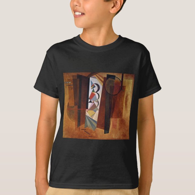 Kandinsky Development in Brown Abstrakt Painting Tee (Framsida)