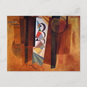 Kandinsky Development in Brown Abstrakt Painting Vykort