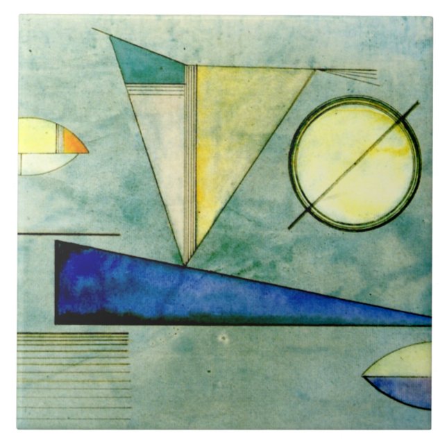 Kandinsky - Dimma, abstrakt konst, Kakelplatta (Framsidan)