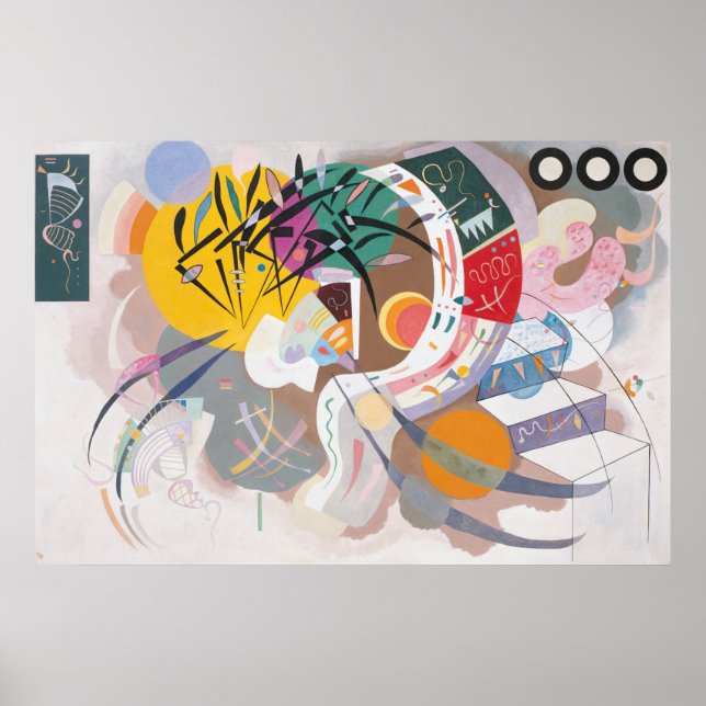Kandinsky Dominant Curve Abstrakt Painting Poster (Framsidan)