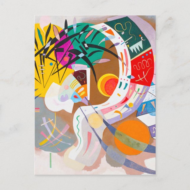 Kandinsky Dominant Curve Postcard Vykort (Framsida)