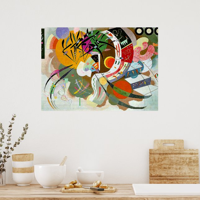 Kandinsky - Dominant Curve Poster (Kök)