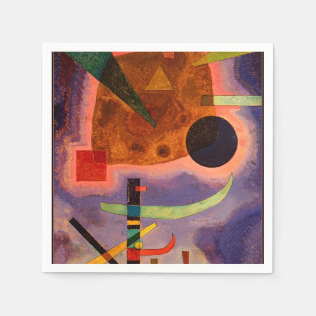 Kandinsky - Drei Elemente, abstrakt art Pappersservett (Framsidan)