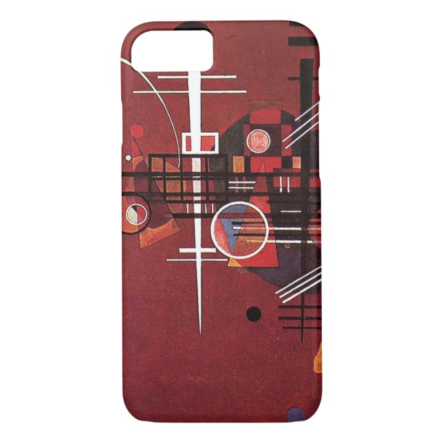 Kandinsky - Dull Red, abstrakt art Case-Mate iPhone Skal (Baksida)