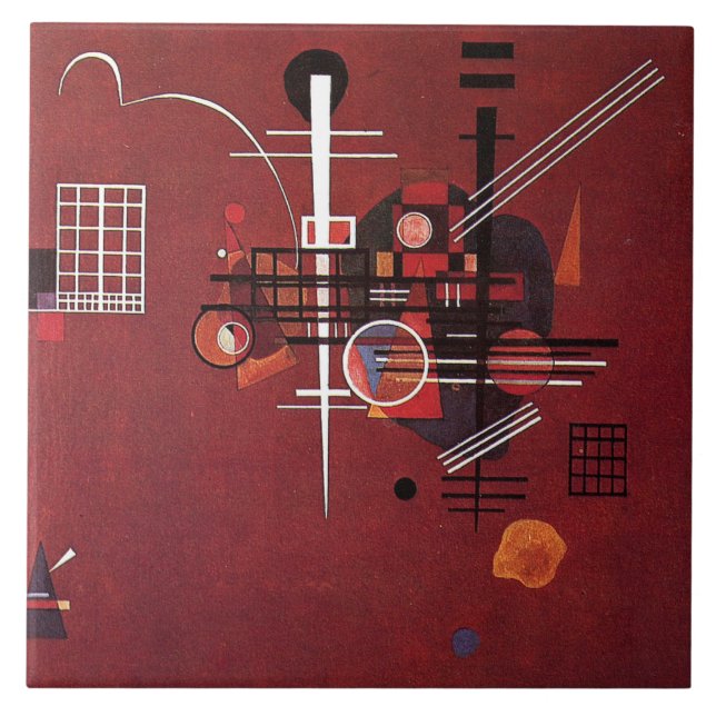 Kandinsky - Dull Red Kakelplatta (Framsidan)