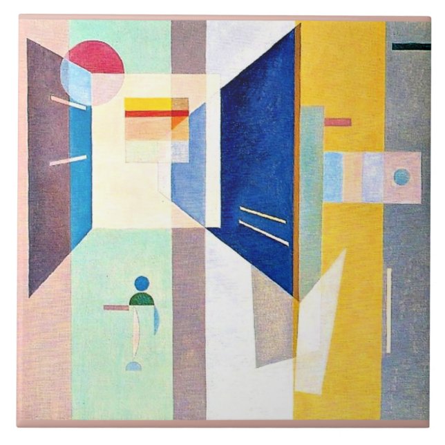 Kandinsky - Efter höger - Till vänster, Kakelplatta (Framsidan)