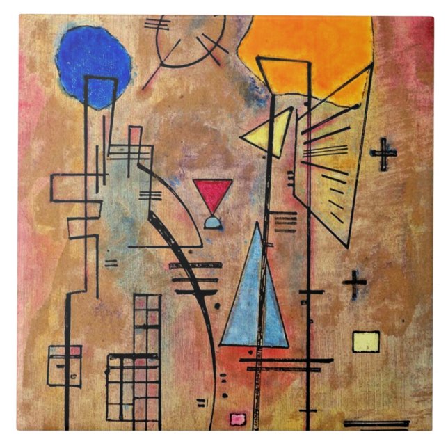 Kandinsky - Eins Zwei, berömd Kakelplatta (Framsidan)