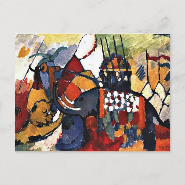 Kandinsky - elefanten vykort (Framsida)
