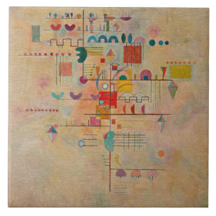 Kandinsky - Elegant Uppstigning Kakelplatta