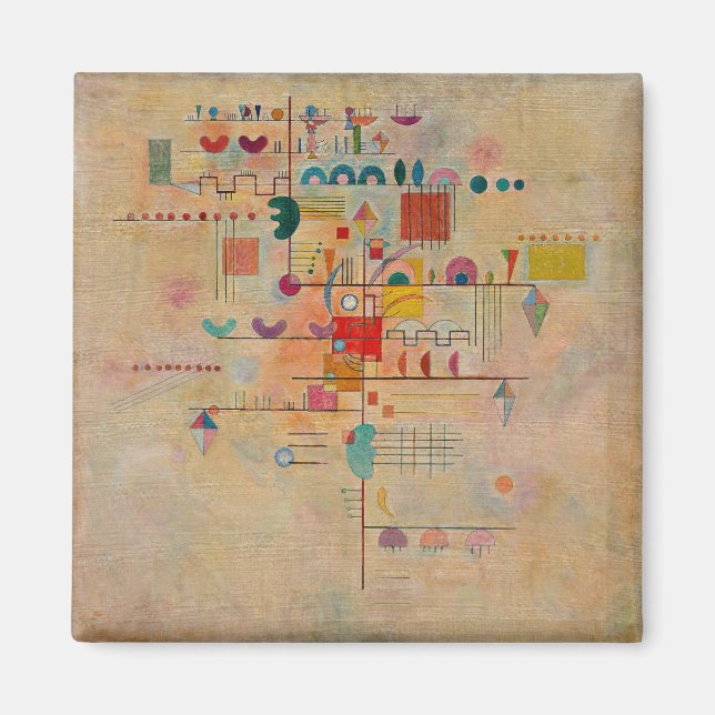Kandinsky - Elegant Uppstigning Magnet (Framsidan)