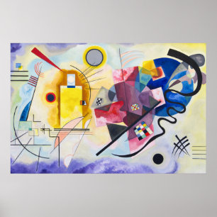 Kandinsky Emotional Symphony in Red, Gult & Blue Poster