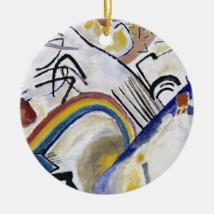 Kandinsky Express Abstrakt Painting 1910 Julgransprydnad Keramik