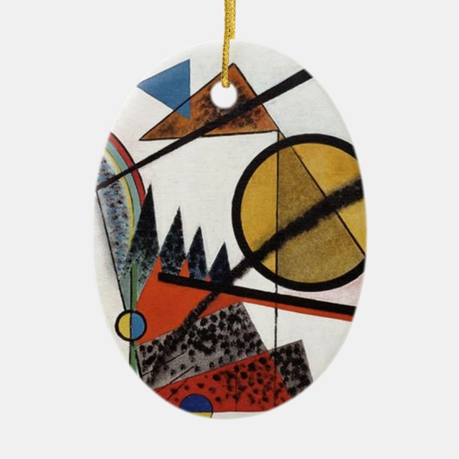 Kandinsky Expressionist Abstrakt Painting Artwork Julgransprydnad Keramik (Framsidan)