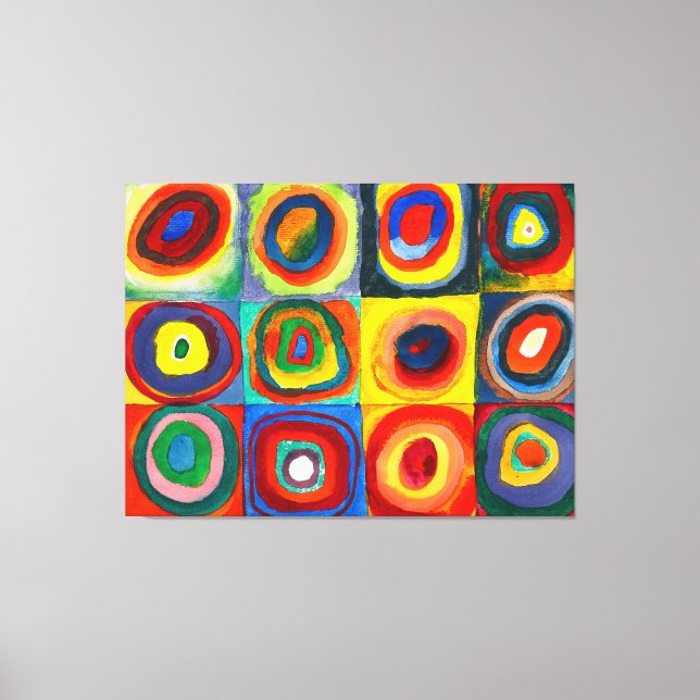 KANDINSKY - Fack med cirklar (1913) Canvastryck (Framsida)