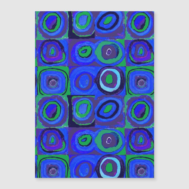 Kandinsky Farbstudie Blå Kvadrater Fyrkant Cirkel  (Framsida)