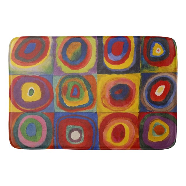 Kandinsky Farbstudie Kvadrater Färgrika Kvadrater Badrumsmatta (Framsidan)