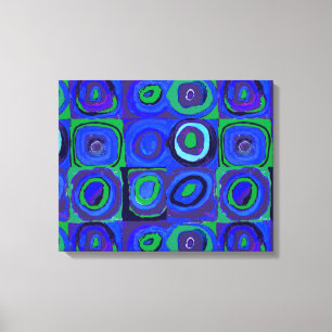 Kandinsky Farbstudie Quadrate Blue Squares Canvastryck