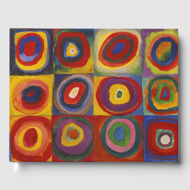 Kandinsky Farbstudie Quadrate Colourful Squares Gästböcker (Framsida)