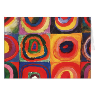 Kandinsky FarbStudie Quadrate Squares Circles Art Hälsningskort