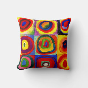 Kandinsky FarbStudie Quadrate Squares Circles Art Kudde