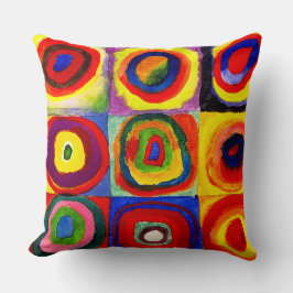 Kandinsky FarbStudie Quadrate Squares Circles Art Kudde