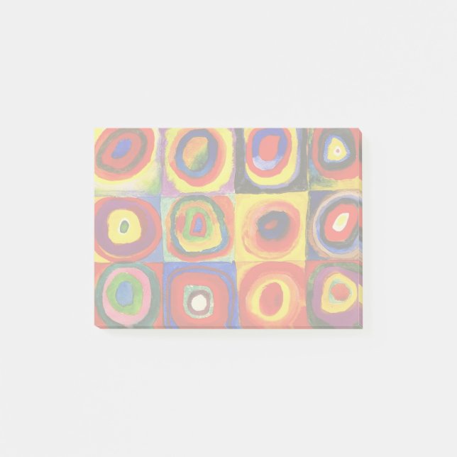 Kandinsky FarbStudie Quadrate Squares Circles Art Post-it Block (Framsida)
