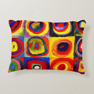 Kandinsky FarbStudie Quadrate Squares Circles Art Prydnadskudde