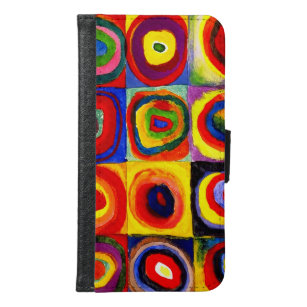 Kandinsky FarbStudie Quadrate Squares Circles Art Samsung Galaxy S6 Plånboksfodral