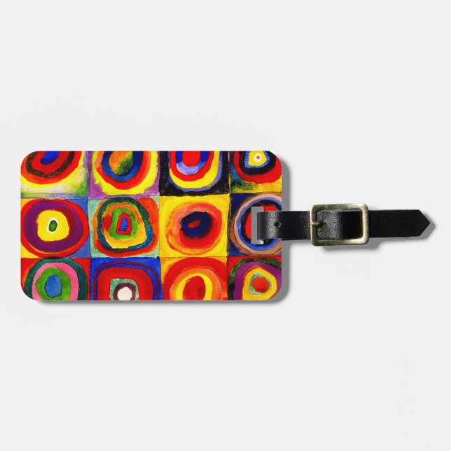 Kandinsky Farbstudie Quadrate Squares Circles Kons Bagagebricka (Horisontell Framsida)