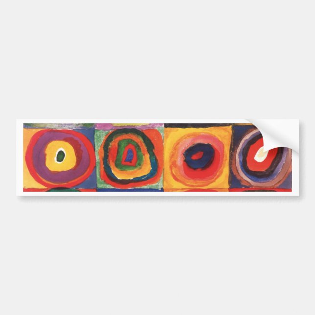 Kandinsky Farbstudie Quadrate Squares Circles Kons Bildekal (Framsidan)