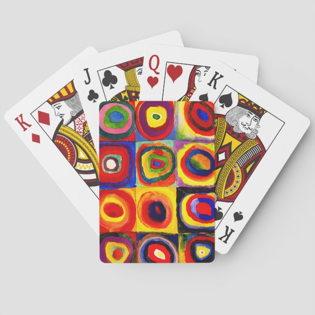 Kandinsky Farbstudie Quadrate Squares Circles Kons Casinokort (Baksidan)