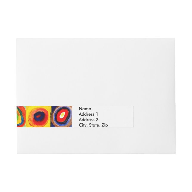 Kandinsky Farbstudie Quadrate Squares Circles Kons Etikettband (Framsidan)