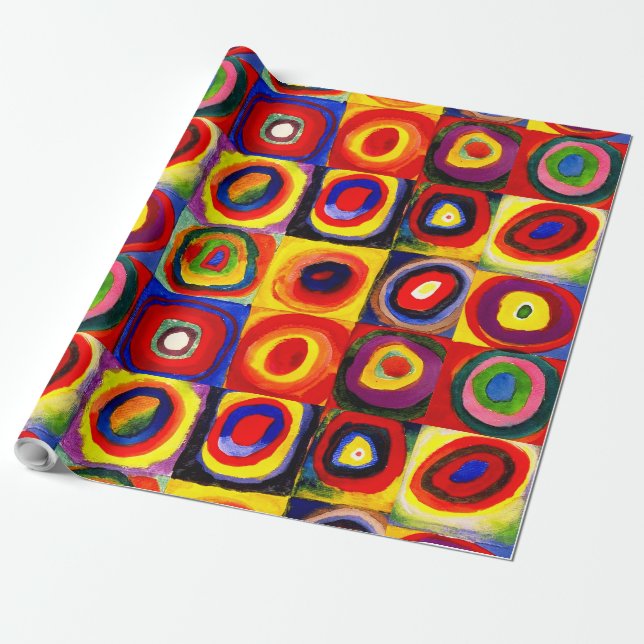 Kandinsky Farbstudie Quadrate Squares Circles Kons Presentpapper (Utrullad)