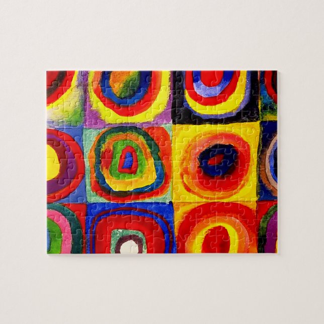 Kandinsky Farbstudie Quadrate Squares Circles Kons Pussel (Horisontell)