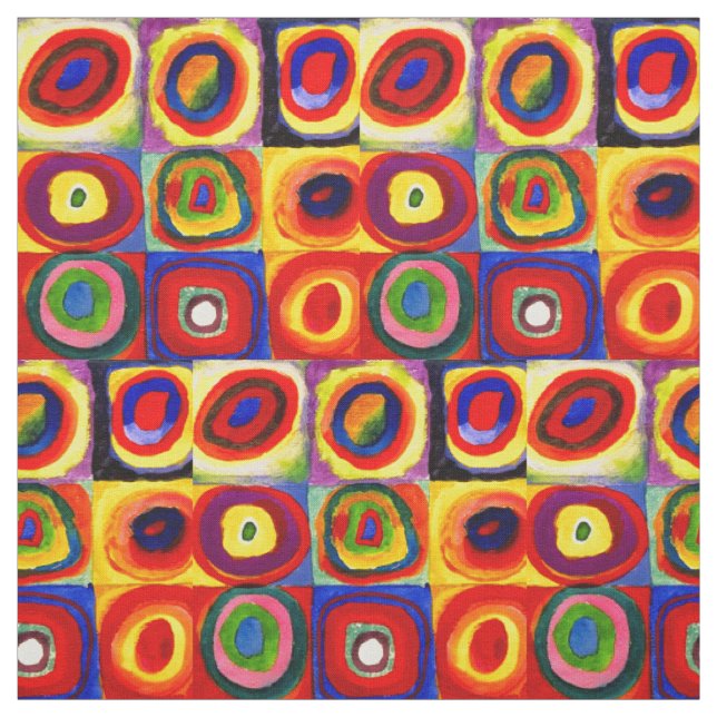 Kandinsky Farbstudie Quadrate Squares Circles Kons Tyg (Provkarta)