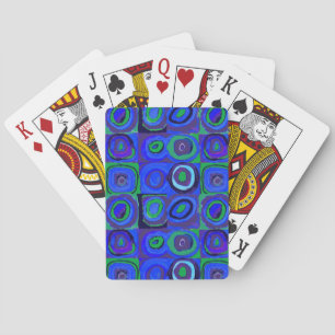Kandinsky Farbstudio Blue Quadrate Square Circle Casinokort